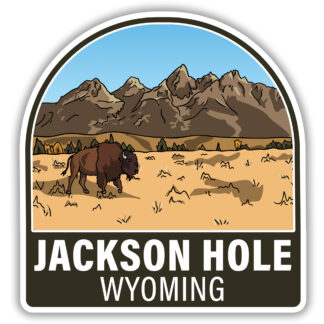 Sicker featuring bison in Jackson Hole Wyoming