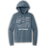 navy frost pullover hoodie with an image of Mount Timpanogos