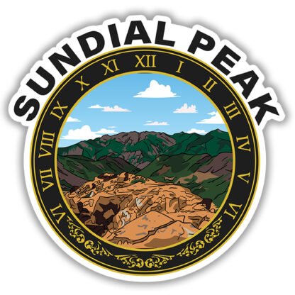 Sticker featuring the View from Sundial Peak