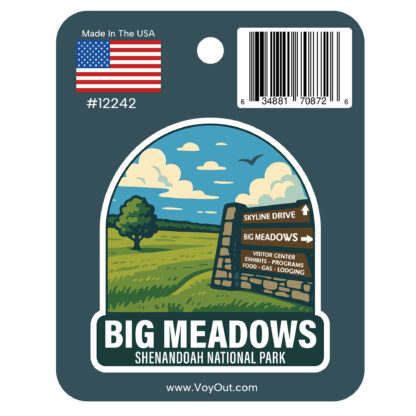 Big Meadows sticker UPC
