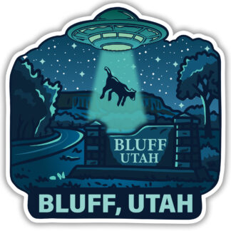 Bluff, Utah Alien sticker of a UFO