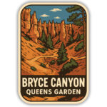 Bryce Canyon Sticker of Queens Garden
