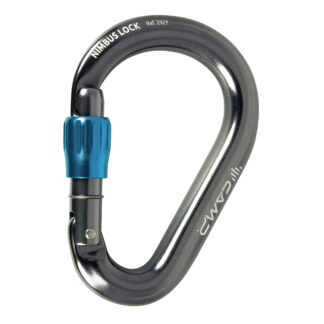 CAMP Nimbus lock Carabiner Gun Metal and Blue