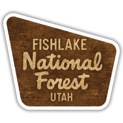Sticker of the Fish Lake Sign