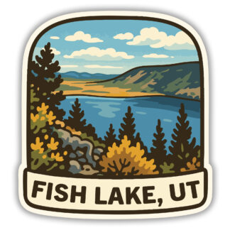 Sticker of the View of Fish Lake