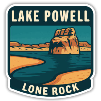 Lone Rock Sticker from Lake Powell, Utah