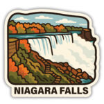 Niagara Falls sticker featuring the view from the top of the falls