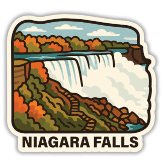 Niagara Falls sticker featuring the view from the top of the falls