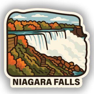 Niagara Falls sticker featuring the view from the top of the falls