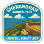 Sticker of the view from Hawksbill Summit in Shenandoah National Park