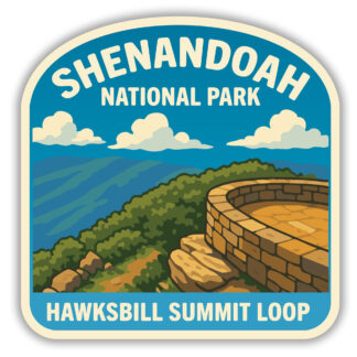 Sticker of the view from Hawksbill Summit in Shenandoah National Park