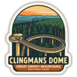 Sticker of Clingmans Dome in Great Smoky Mountains National Park