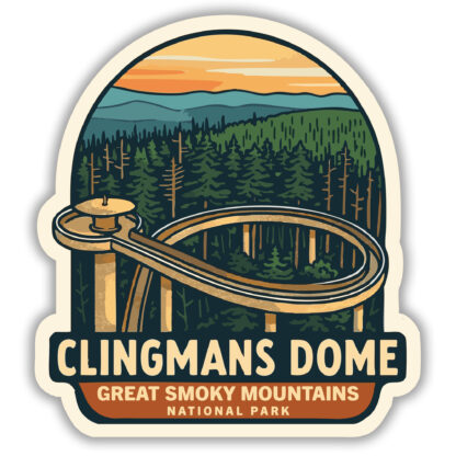 Sticker of Clingmans Dome in Great Smoky Mountains National Park