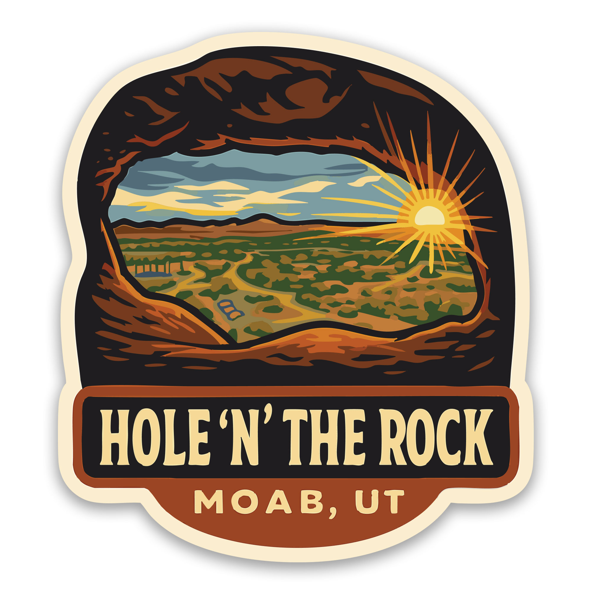 thumbnail image 2 of 3x5 Inch Oval Arches UT National Park Magnet - Utah Moab Hiking Vinyl Sticker 2 of 12
