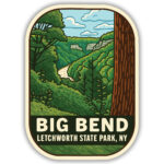 Letchworth State Park sticker featuring a view of the Big Bend