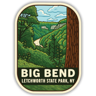 Letchworth State Park sticker featuring a view of the Big Bend