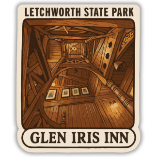 Letchworth State Park sticker featuring the Glen Iris Inn
