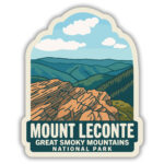 Sticker of Mount Leconte in Great Smoky Mountains National Park