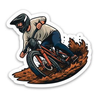 Mountain Biking Sticker