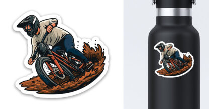 Mountain Biking Sticker - Image 2