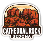 Sedona sticker featuring the view of Cathedral Rock