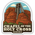 Sedona sticker featuring the view of Chapel Of The Holy Cross