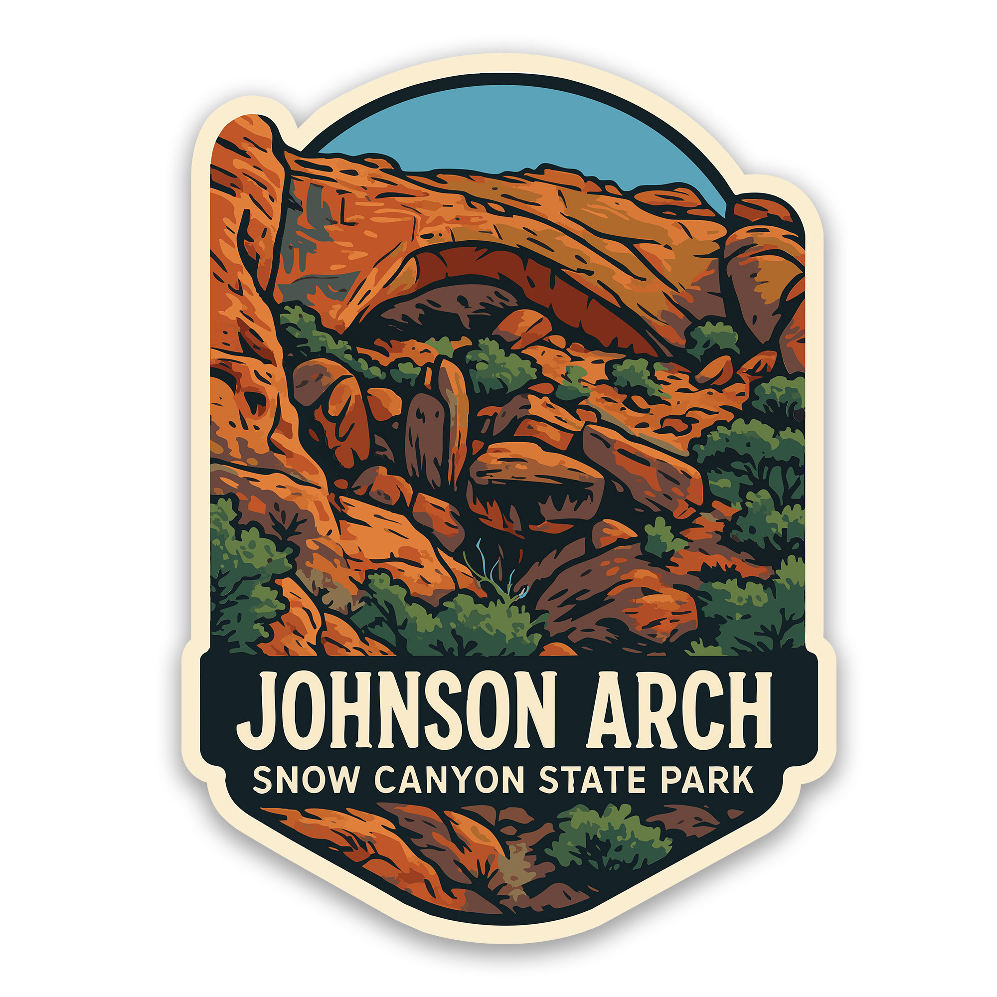 Snow Canyon State Park Sticker Johnson Arch
