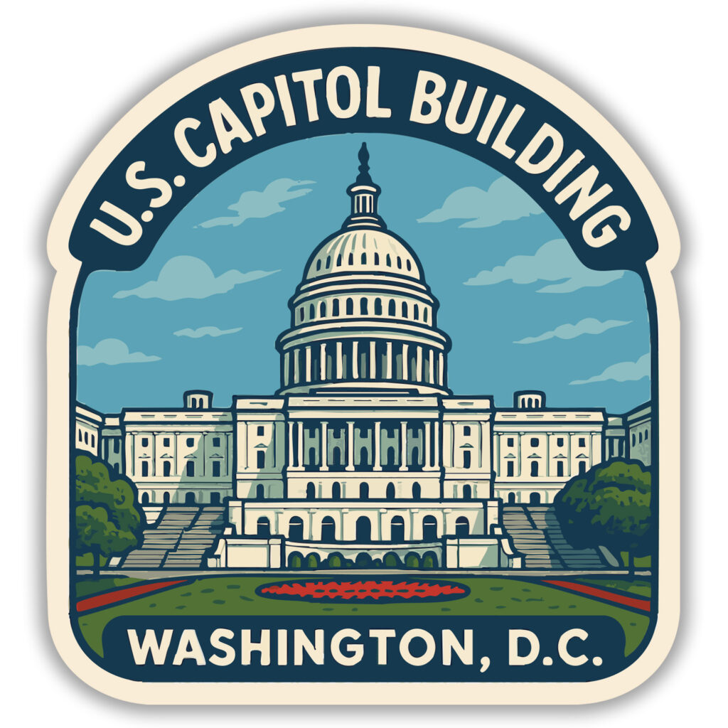 US Capitol Building Sticker - Voy Out