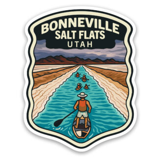 Bonneville Salt Flats Sticker Canal