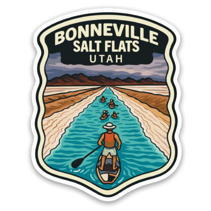 Bonneville Salt Flats Sticker Canal