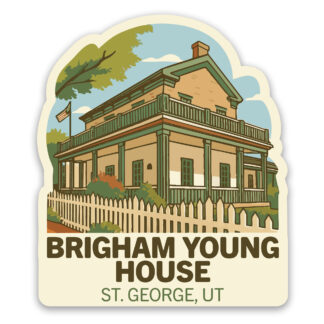 Brigham Young House St George Utah Sticker