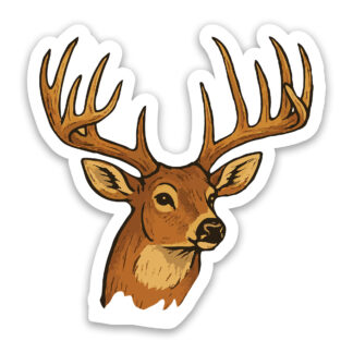 Deer Head Sticker Decal