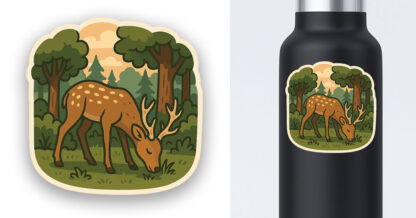 Deer sticker forest preview