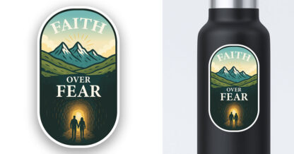 Faith over fear sticker preview