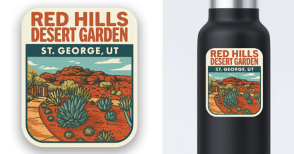 Red Hills Desert Garden Sticker - Image 2