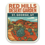 Red Desert Hills Garden Sticker St George Utah