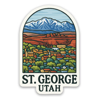 St George Utah Sticker City View
