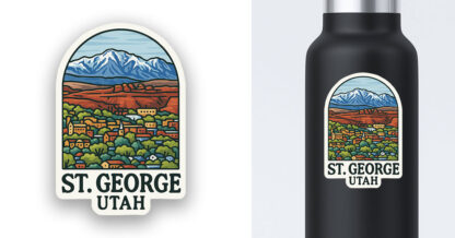St George Utah Sticker City View Preview