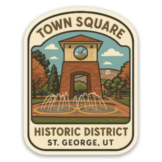 St George Utah Sticker Town Square Historic Distric