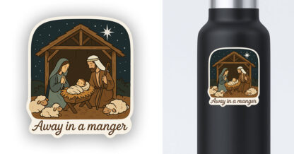 Away in a Manger Sticker - Image 2