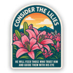 Consider the Lilies of the field sticker