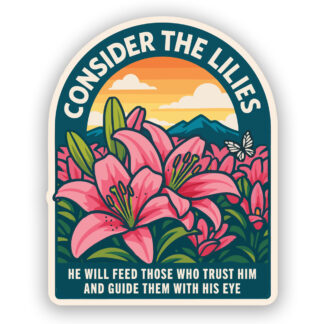 Consider the Lilies of the field sticker