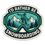 I'd rather be snowboarding sticker