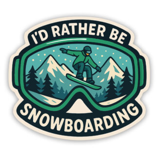 I'd rather be snowboarding sticker