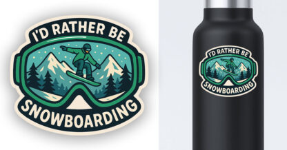 I'd rather be snowboarding sticker