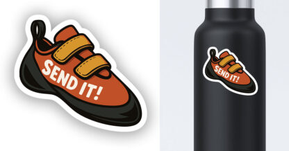 Send it sticker rock climbing preview