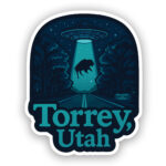 Torrey Utah Sticker Alien UFO