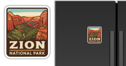 Zion National Park Valley magnet, displayed on a refrigerator