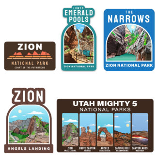 Zion National Park Sticker Bundle 5 Pack