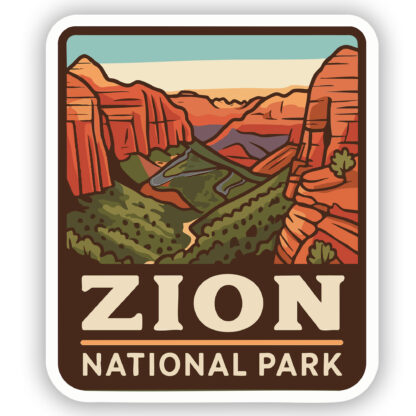 Zion National Park Sticker Valley